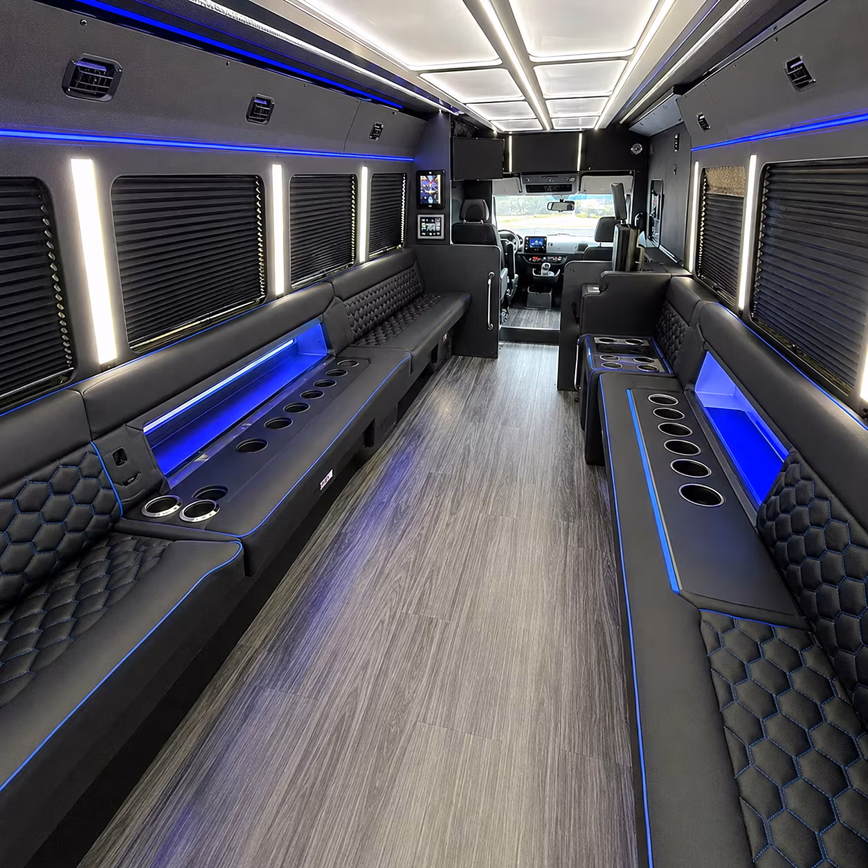 Brownsville Concert & Music Festival Transportation party bus interior