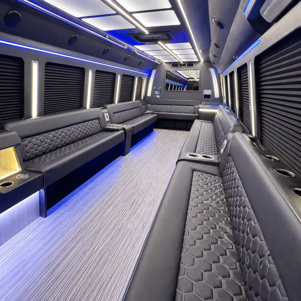 Brownsville Concert & Music Festival Transportation party bus interior