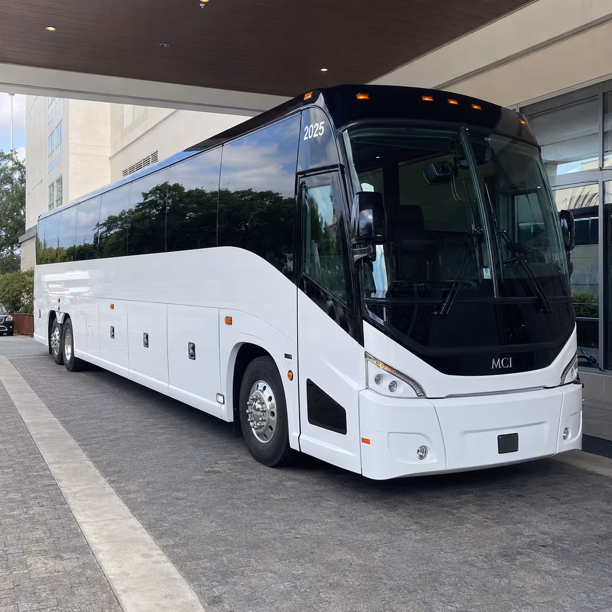 Brownsville Corporate Transportation party bus exterior