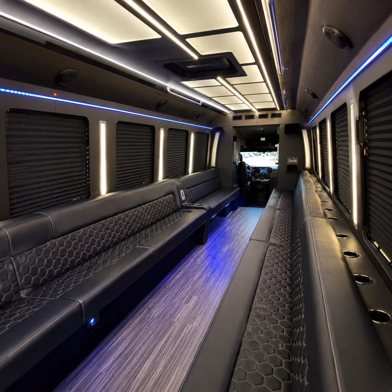 Brownsville Private Event Transportation party bus exterior