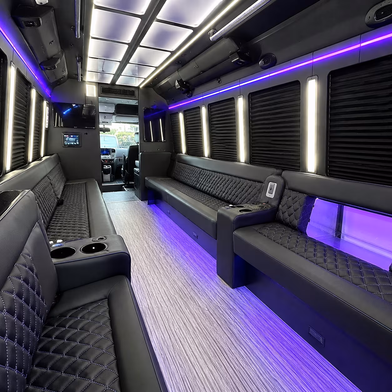 Brownsville Prom & Homecoming Transportation party bus interior