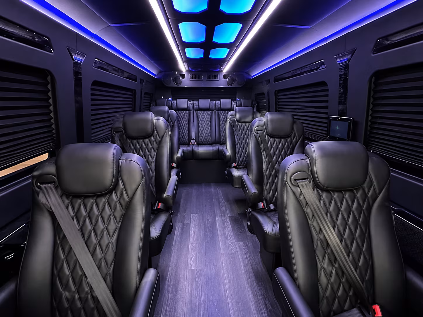 Brownsville School Event Transportation party bus exterior