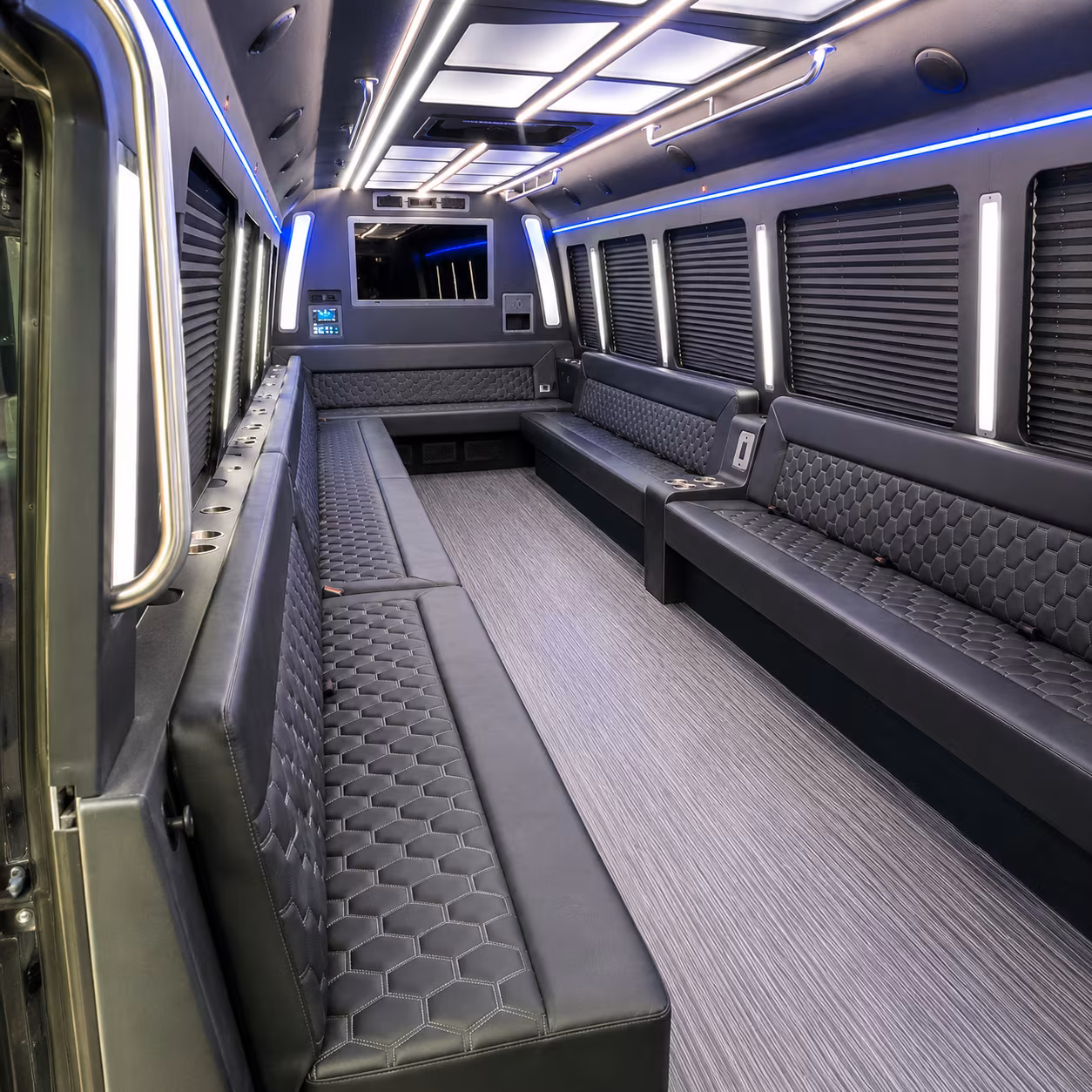 Brownsville Sporting Event Transportation party bus exterior