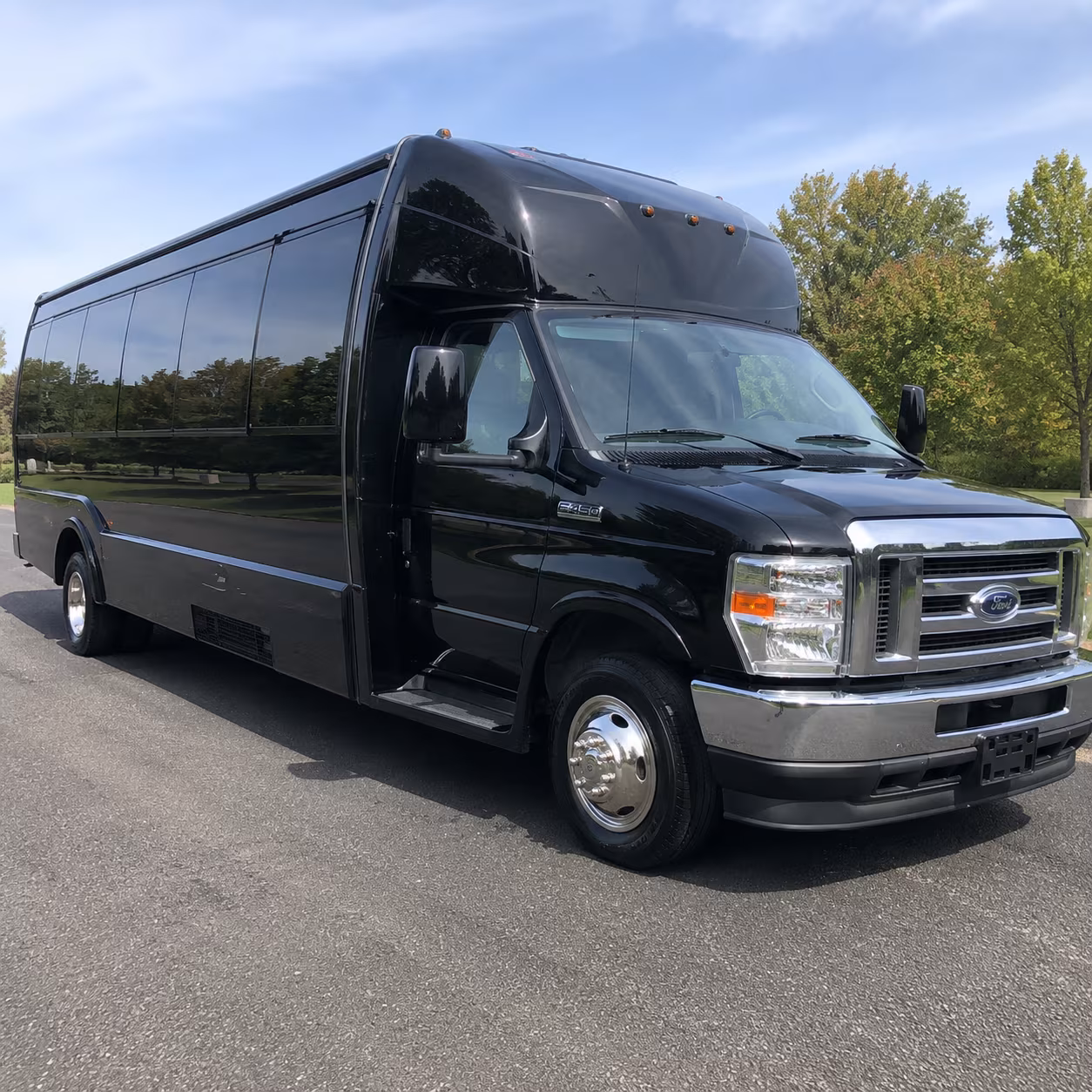 Brownsville Wedding Transportation party bus exterior