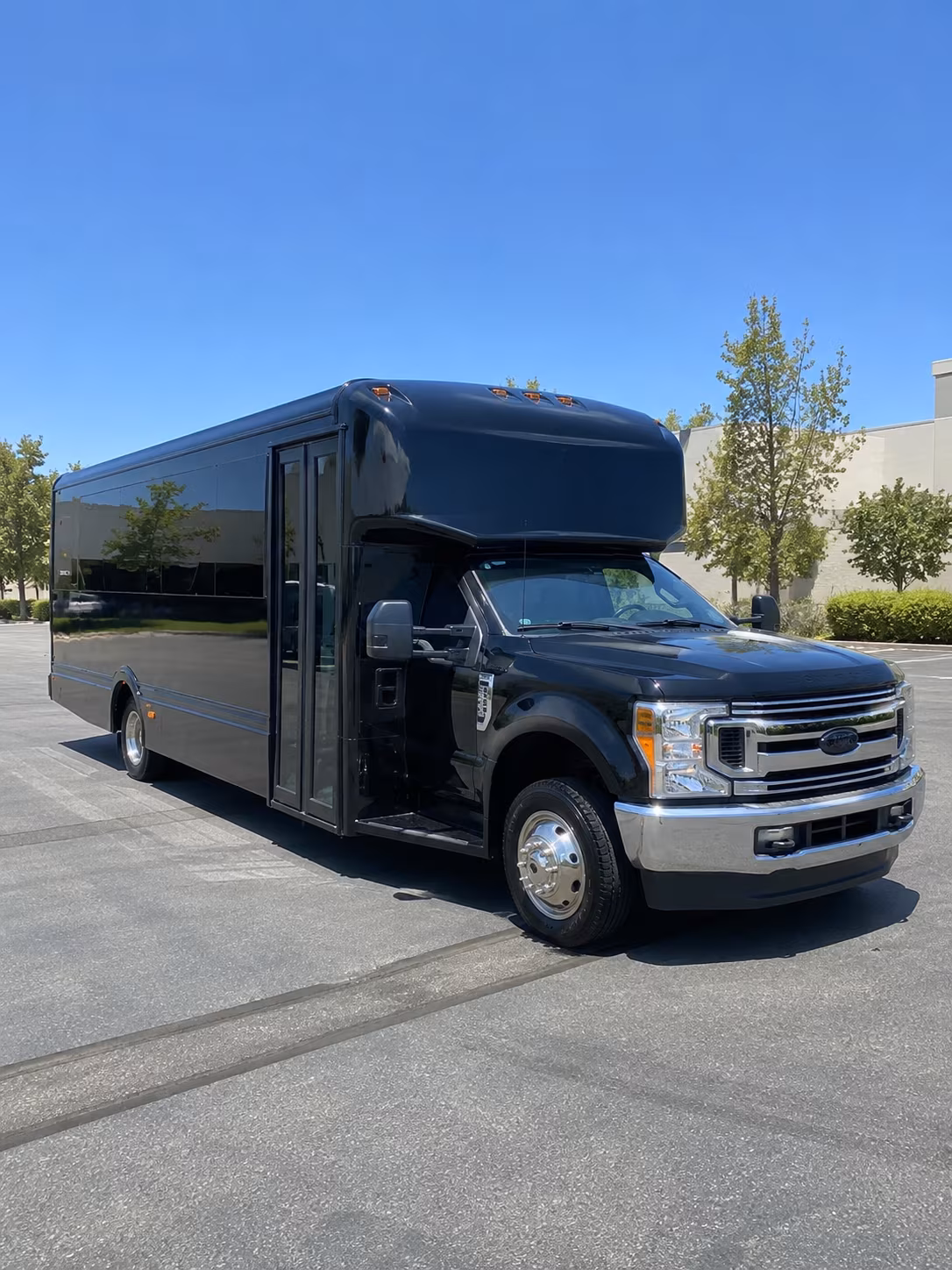 Brownsville Wedding Transportation party bus exterior
