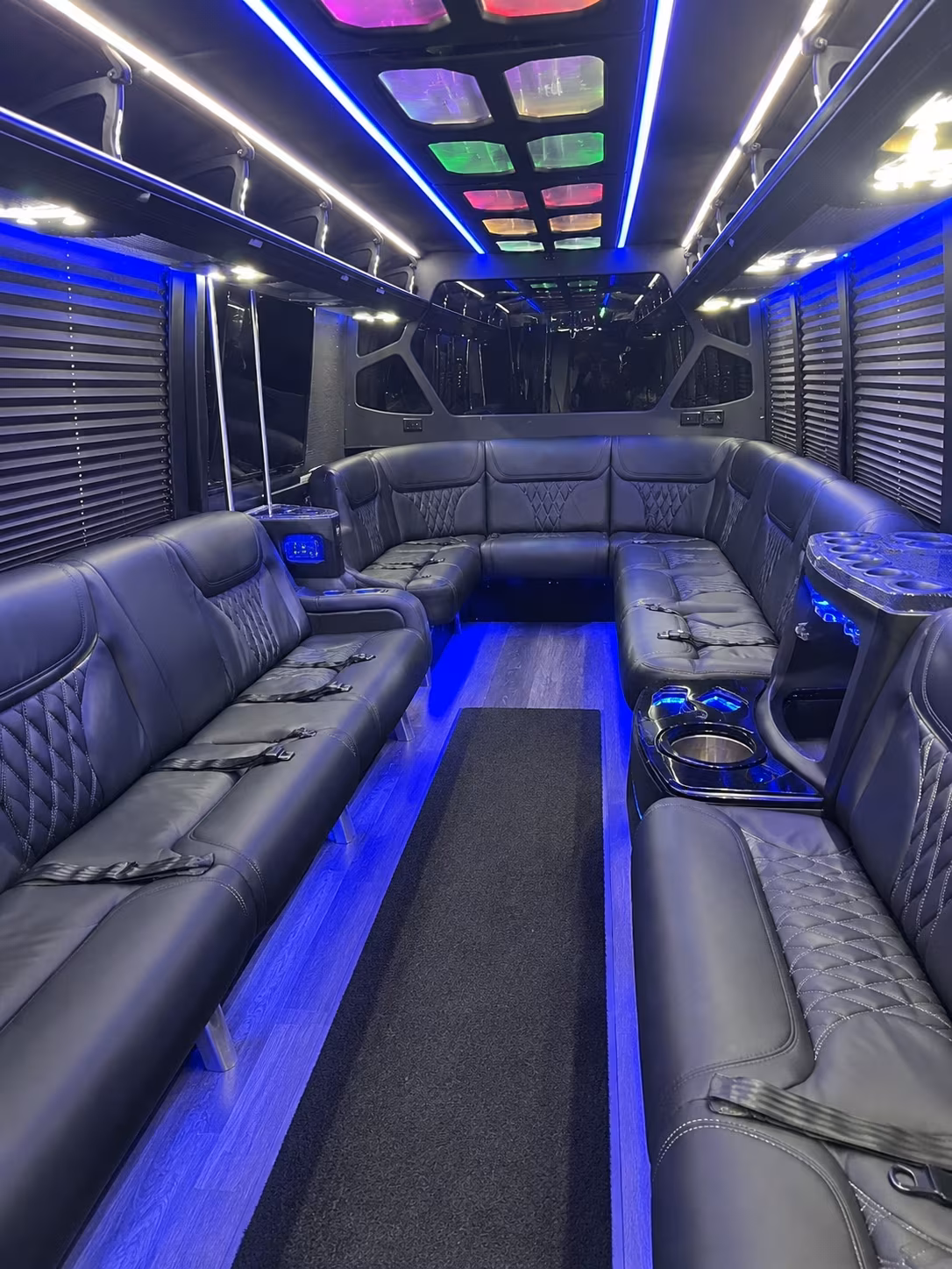 Brownsville Wedding Transportation onboard seating
