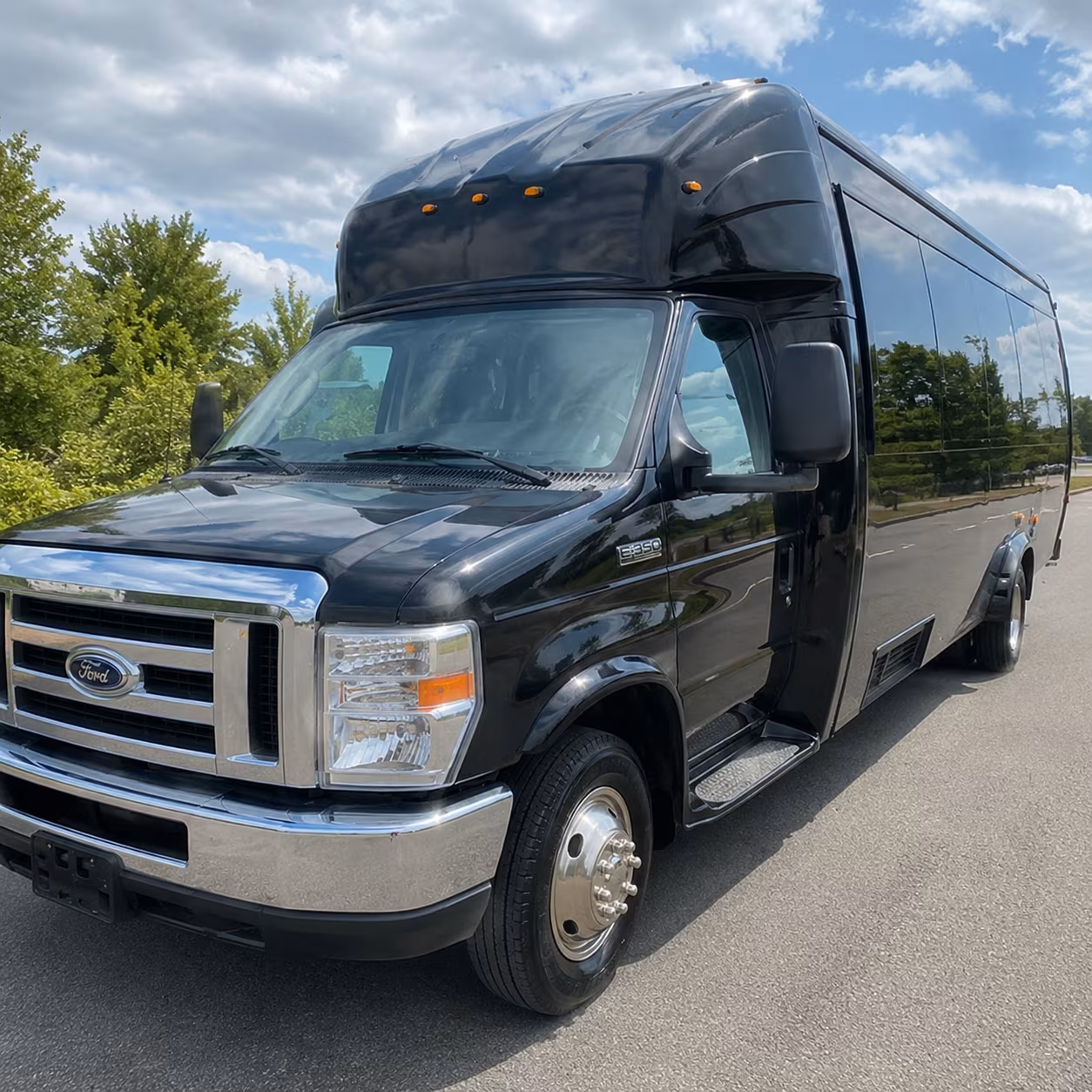 Passenger seating aboard a party bus rental serving Brownsville